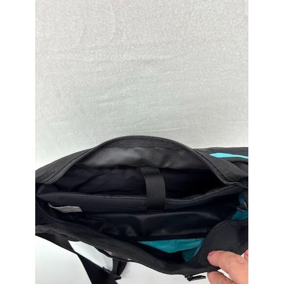LL Bean Messenger Laptop Commuter Shoulder Bag Turquoise Padded Organizer - Picture 12 of 12